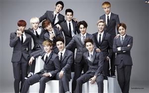 EXO - a boy band with 12 members separated into 2 subgroups, Exo-K & Exo-M